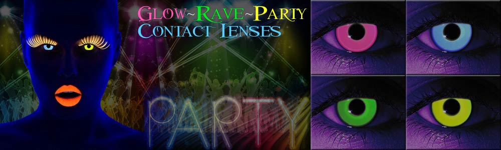 FX Eyez glow rave party halloween contact lenses