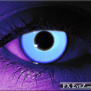 Blue Glow Rave Party Contact Lenses