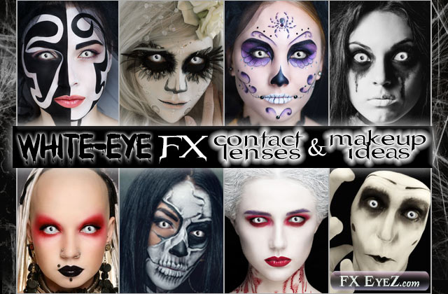 FX Eyez Creepy Halloween White Eye Makeup Ideas