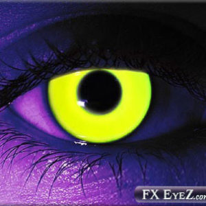 Glow Yellow Rave Party Contact Lenses