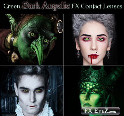 Green Angelic FX EYEZ Makeup Ideas
