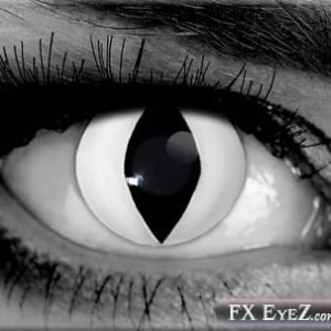 White Cat Eye FX EYEZ Contact Lenses
